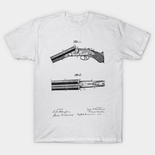 Breech Loading Gun Vintage Patent Hand Drawing T-Shirt